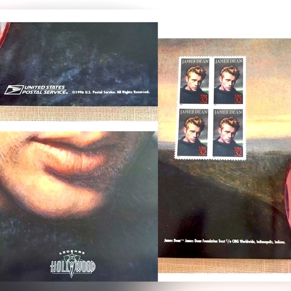 JAMES DEAN Legends of Hollywood 1996 USPS Stamp Collectible Poster size18x24NEW - Picture 4 of 6